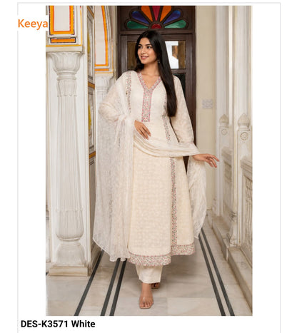 Design K3571 Keeya Cotton Readymade Anarkali Suits Exporter Gujarat