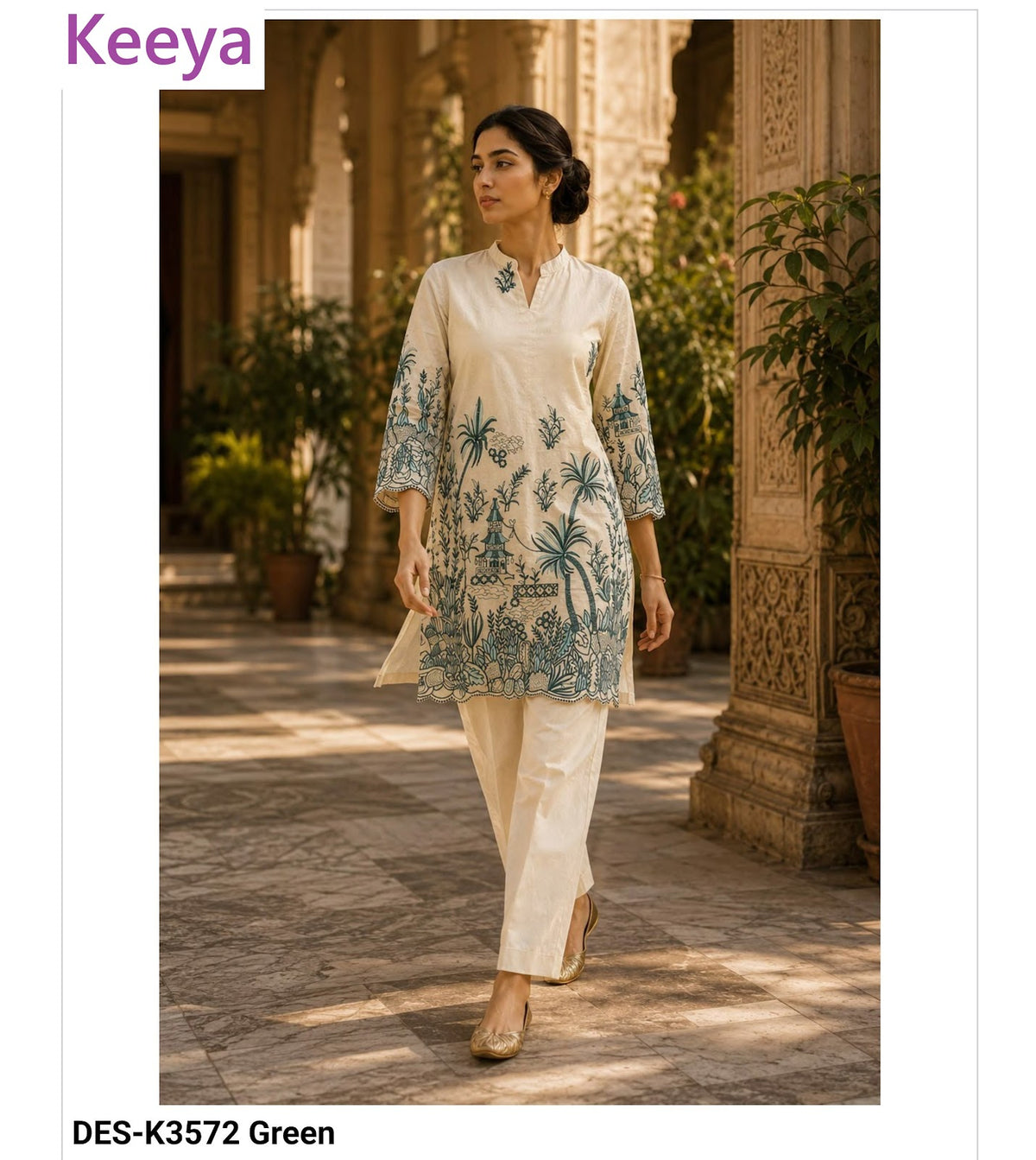 Design K3572 Keeya Cotton Co Ord Set Supplier