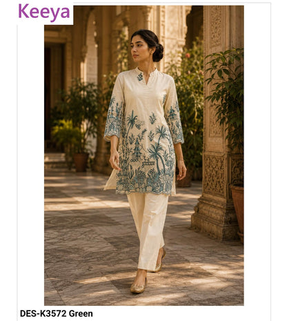 Design K3572 Keeya Cotton Co Ord Set Supplier