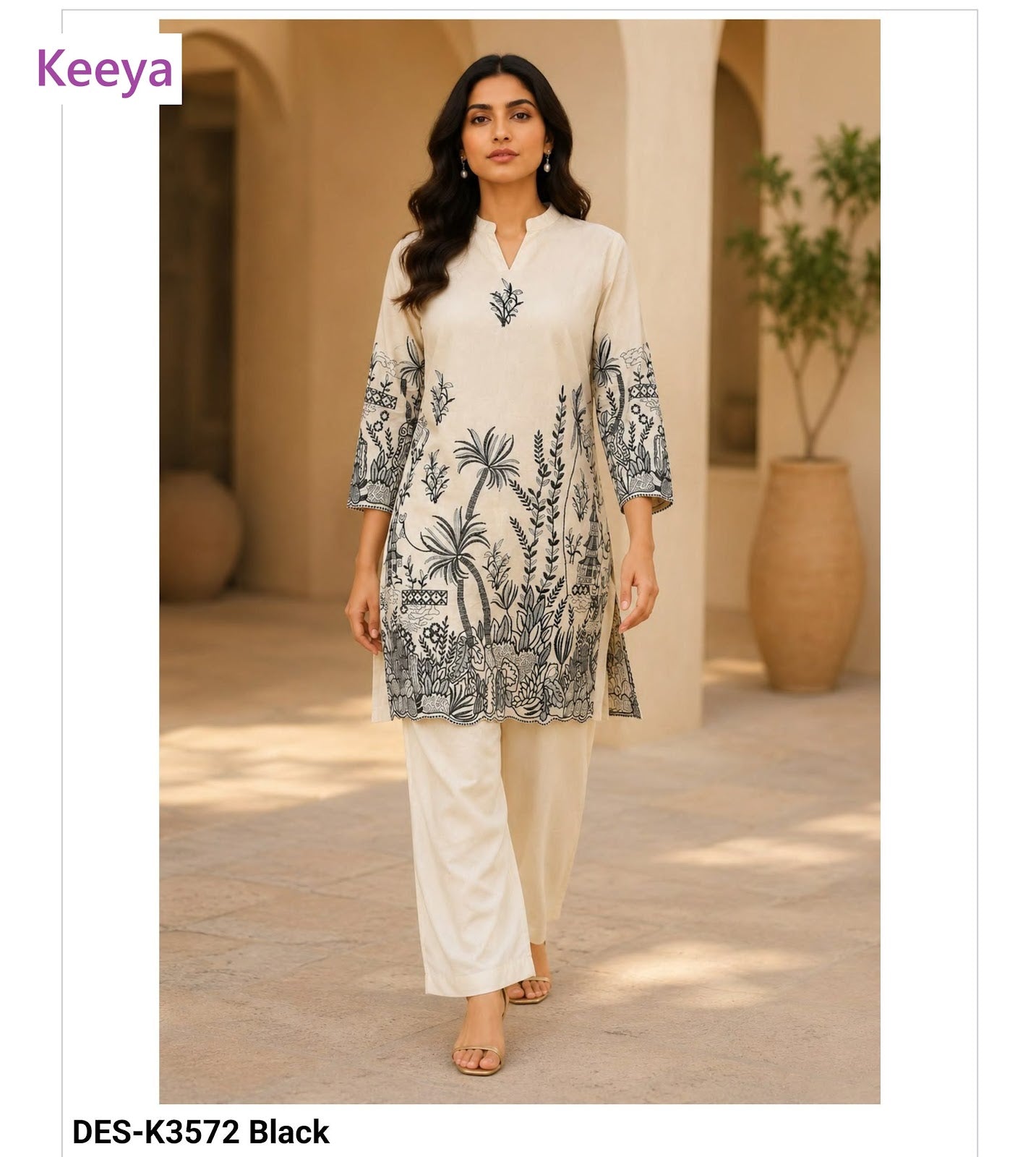Design K3572 Keeya Cotton Co Ord Set Supplier