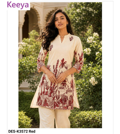 Design K3572 Keeya Cotton Co Ord Set Supplier