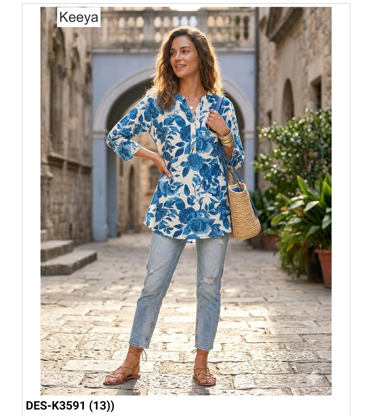 Design K3591 Keeya Cotton Short Kurtis Manufacturer India