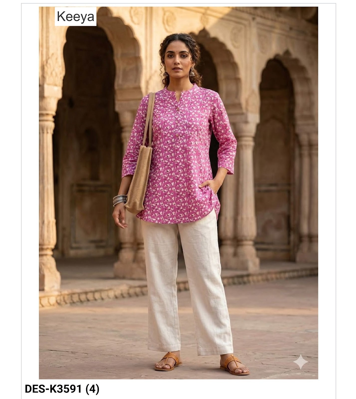 Design K3591 Keeya Cotton Short Kurtis Manufacturer India