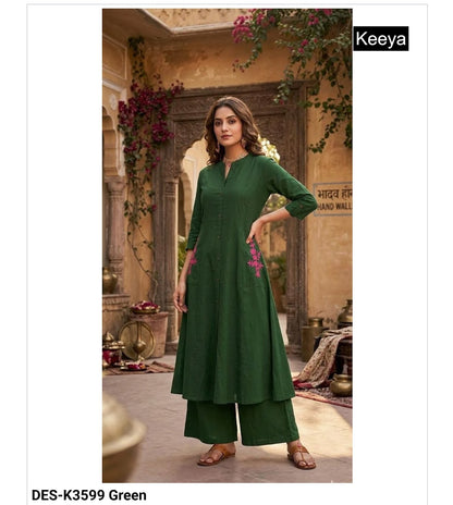 Design K3599 Keeya Cotton Co Ord Set Exporter Ahmedabad