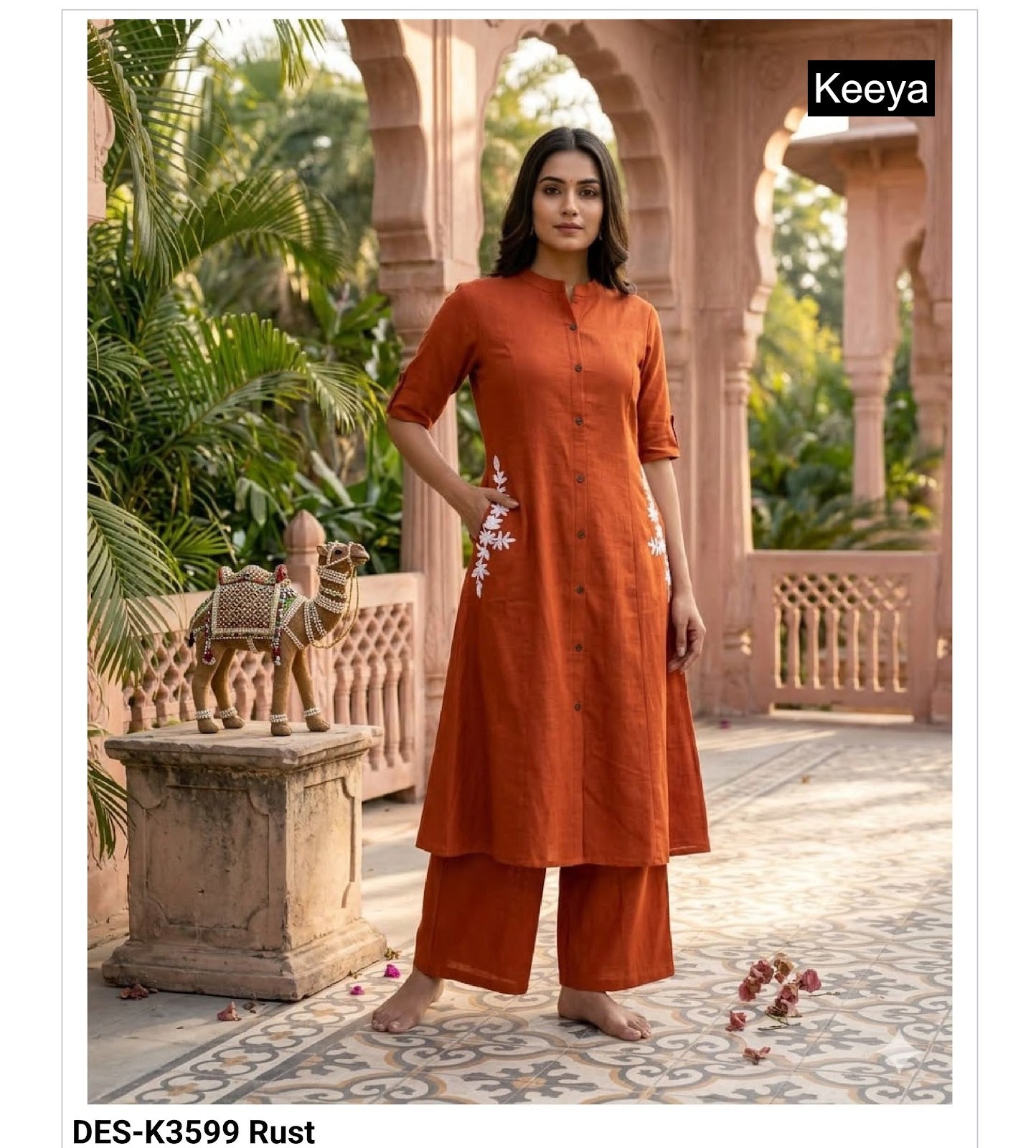 Design K3599 Keeya Cotton Co Ord Set Exporter Ahmedabad