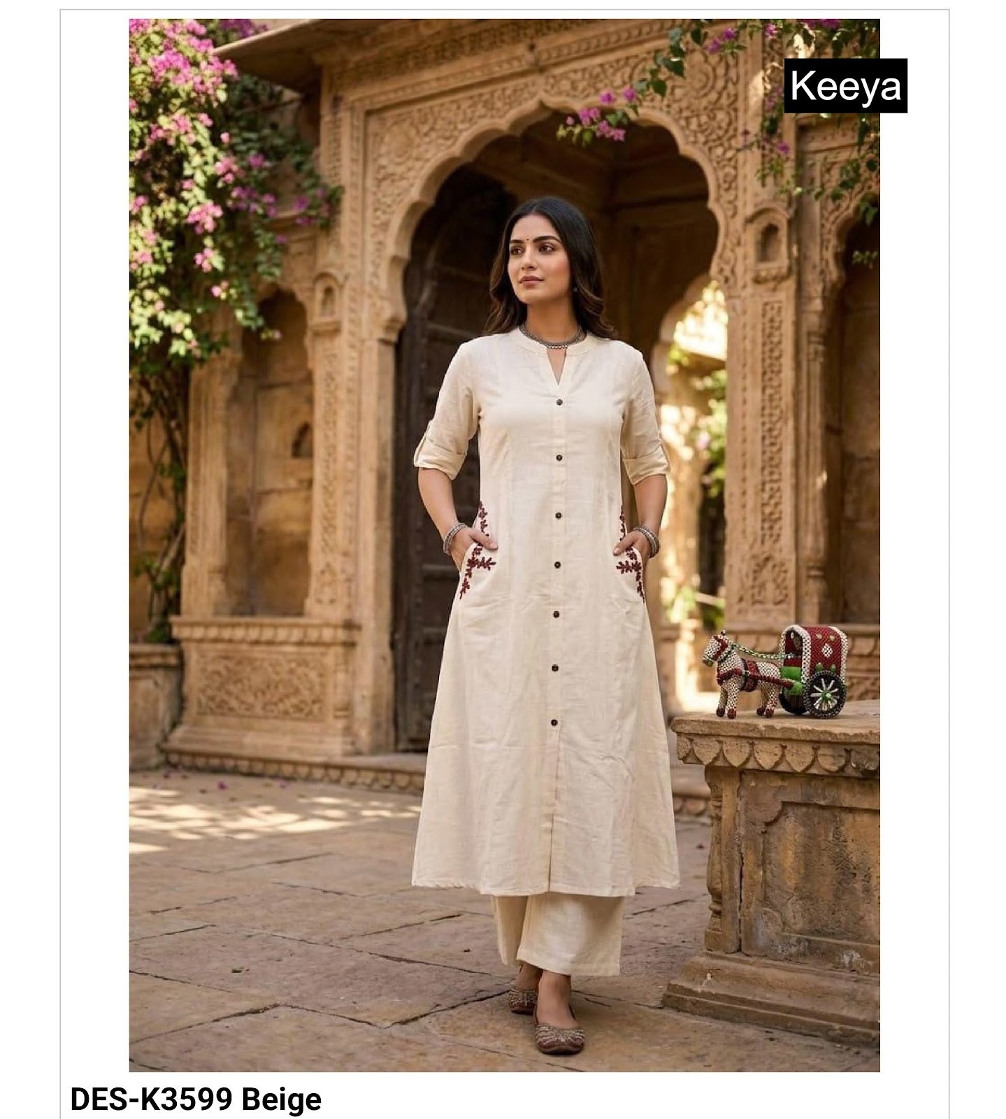 Design K3599 Keeya Cotton Co Ord Set Exporter Ahmedabad