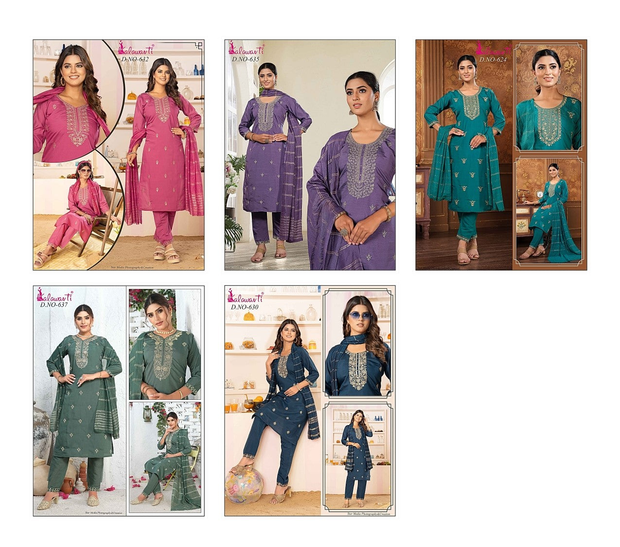 Design Neck Work Kalawavti Roman Silk Readymade Pant Style Suits Manufacturer Ahmedabad