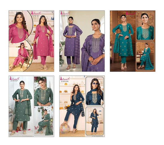 Design Neck Work Kalawavti Roman Silk Readymade Pant Style Suits Manufacturer Ahmedabad