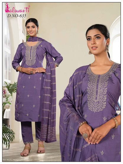 Design Neck Work Kalawavti Roman Silk Readymade Pant Style Suits Manufacturer Ahmedabad