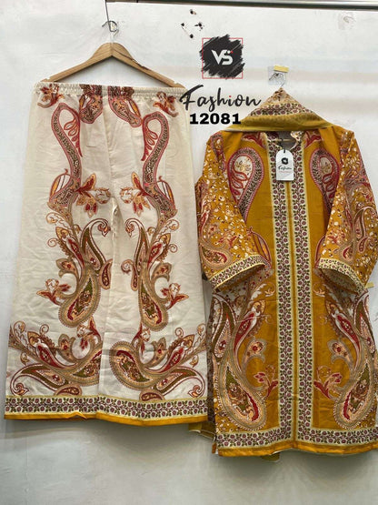 Design No 12081 Vs Fashion Cotton Pakistani Readymade Suits Wholesale Price