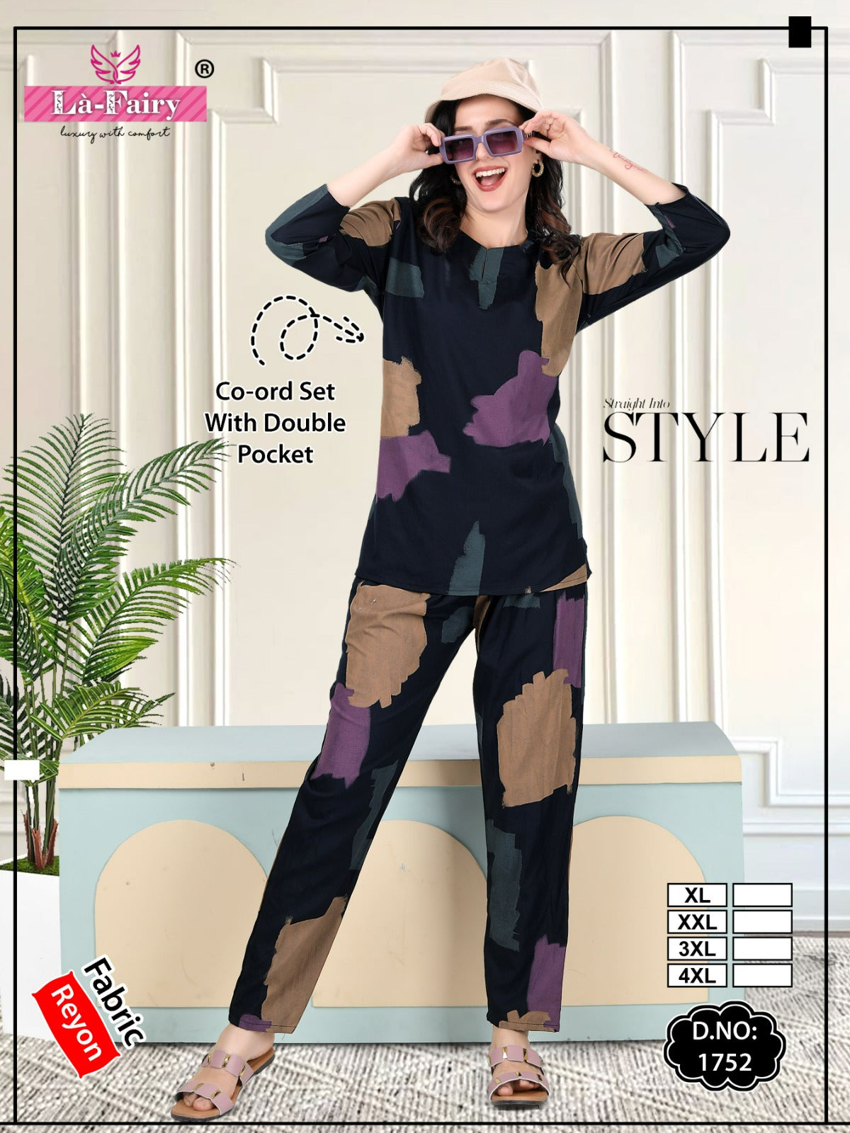 Design No 1752 La Fairy Reyon Co Ord Set Supplier Gujarat