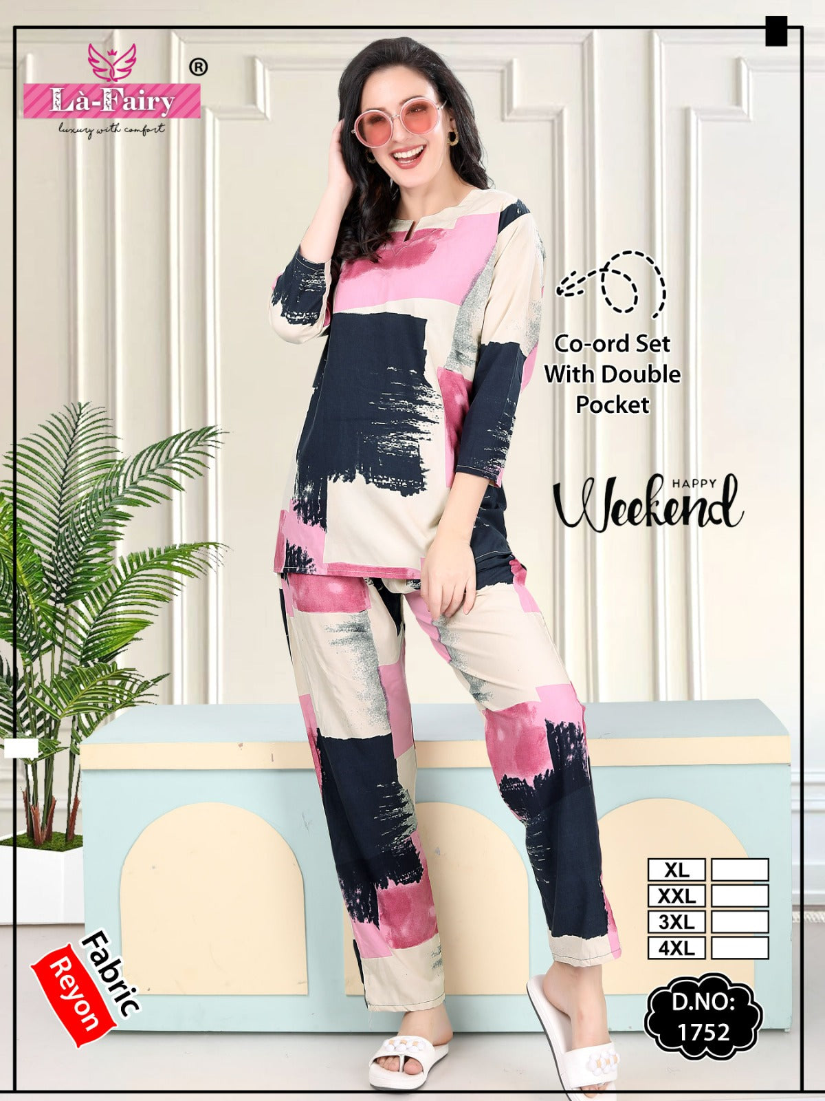 Design No 1752 La Fairy Reyon Co Ord Set Supplier Gujarat