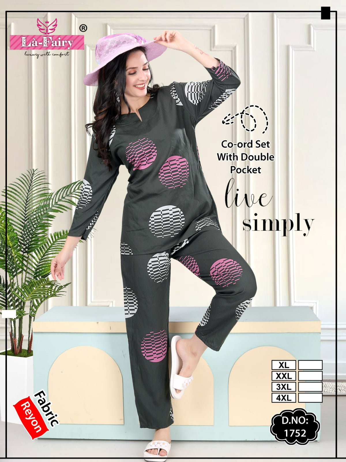 Design No 1752 La Fairy Reyon Co Ord Set Supplier Gujarat