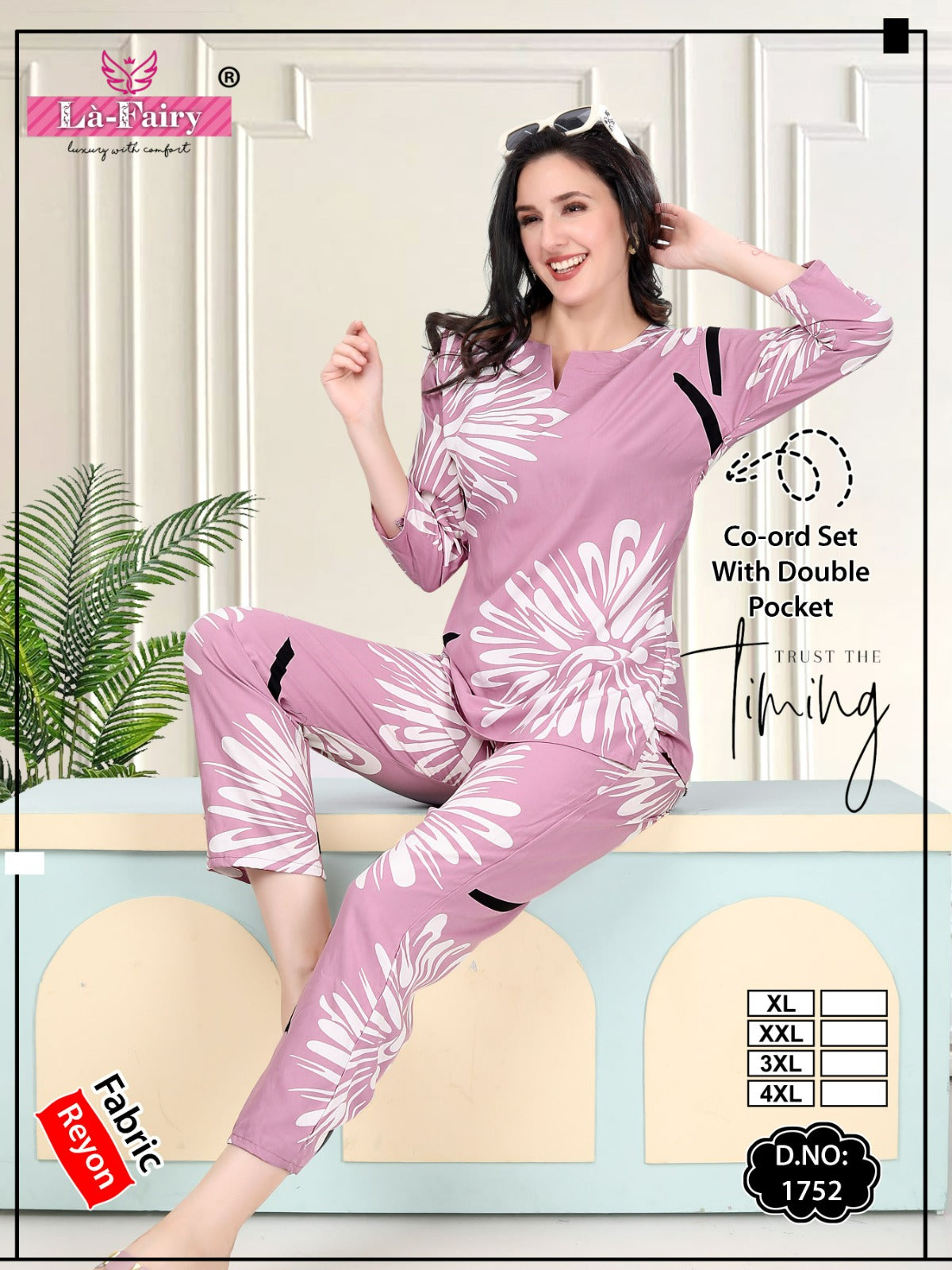 Design No 1752 La Fairy Reyon Co Ord Set Supplier Gujarat