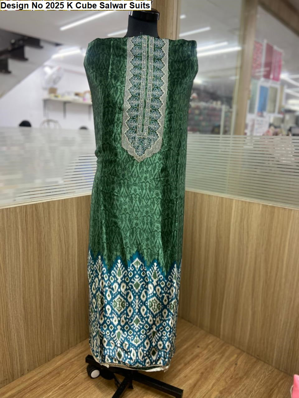 Design No 2025 K Cube Gaji Silk Salwar Suits Wholesaler India