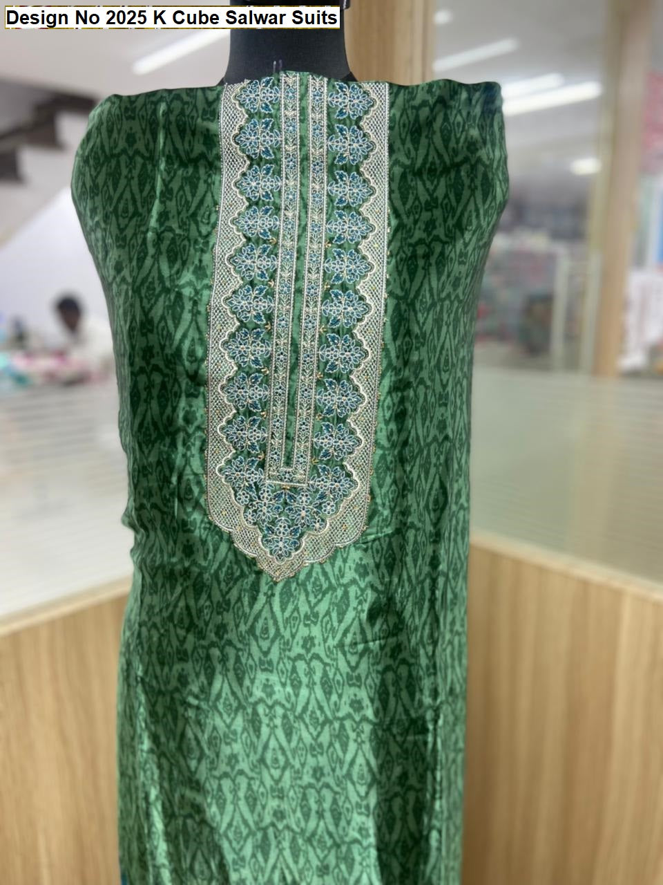 Design No 2025 K Cube Gaji Silk Salwar Suits Wholesaler India