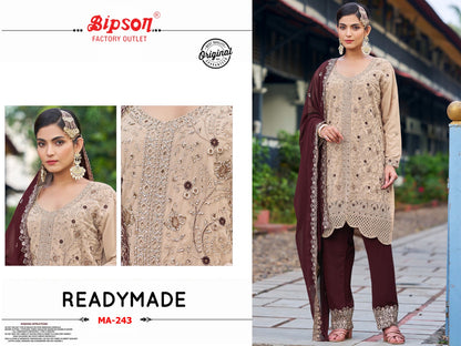 Design No 243 Bipson Prints Fox Georgette Pakistani Readymade Suits Wholesale Rate