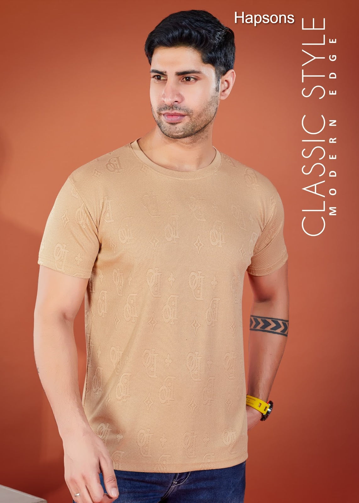Design No 72 Hapsons Lycra Mens Tshirts Manufacturer Gujarat