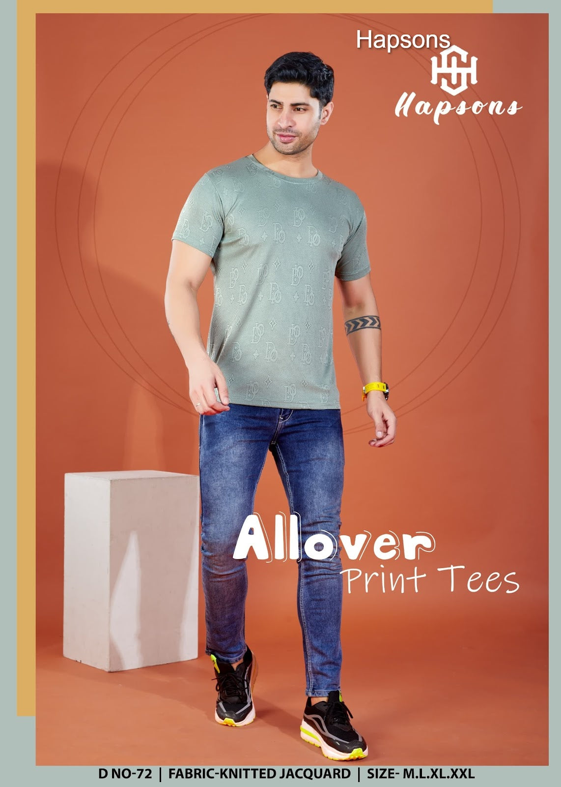Design No 72 Hapsons Lycra Mens Tshirts Manufacturer Gujarat