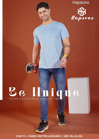 Design No 72 Hapsons Lycra Mens Tshirts Manufacturer Gujarat