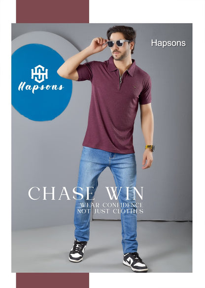 Design No 75 Hapsons Lycra Mens Tshirts Wholesale Price