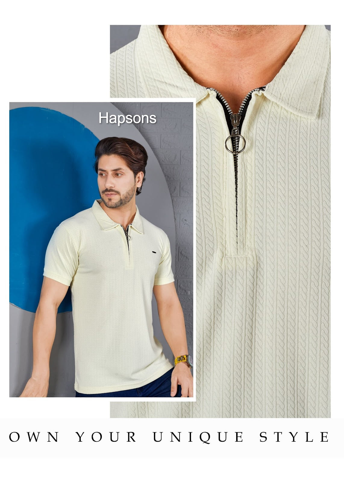 Design No 75 Hapsons Lycra Mens Tshirts Wholesale Price