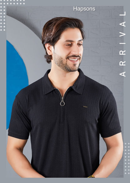 Design No 75 Hapsons Lycra Mens Tshirts Wholesale Price