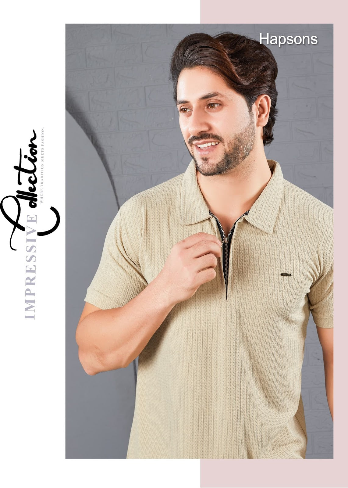 Design No 75 Hapsons Lycra Mens Tshirts Wholesale Price