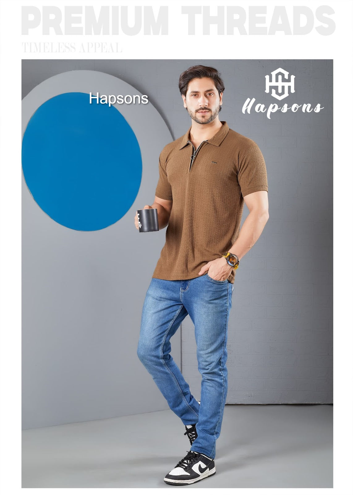 Design No 75 Hapsons Lycra Mens Tshirts Wholesale Price