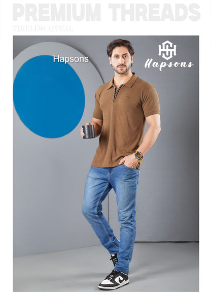Design No 75 Hapsons Lycra Mens Tshirts Wholesale Price