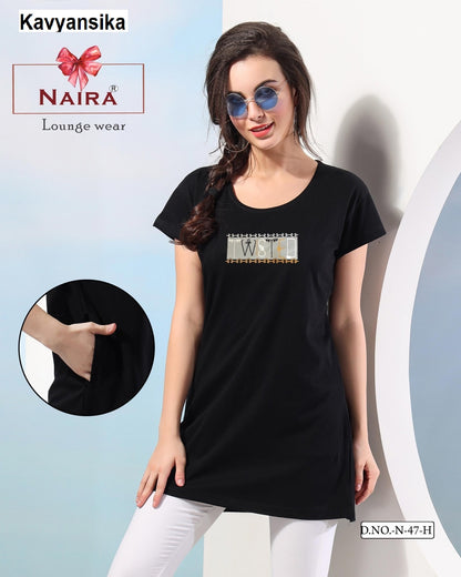 Design No N 47 Kavyansika Hosiery Women Long Tshirt Supplier