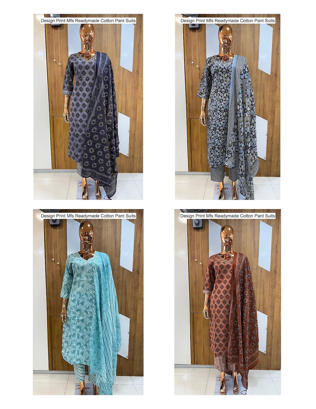 Design Print Mfs Readymade Cotton Pant Suits Manufacturer