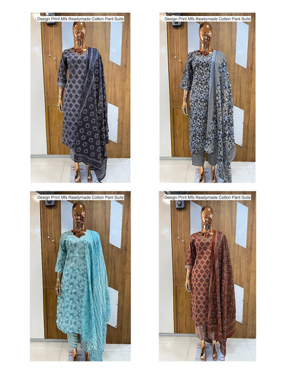 Design Print Mfs Readymade Cotton Pant Suits Manufacturer