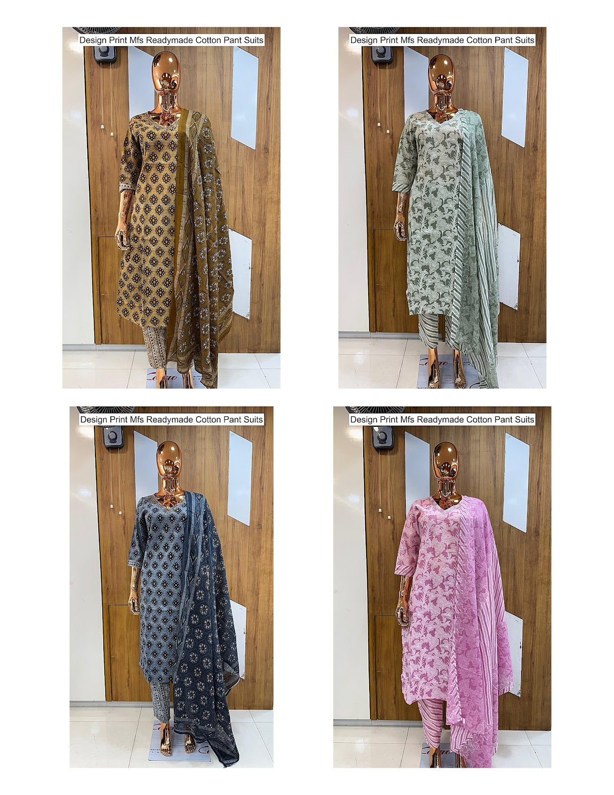 Design Print Mfs Readymade Cotton Pant Suits Manufacturer