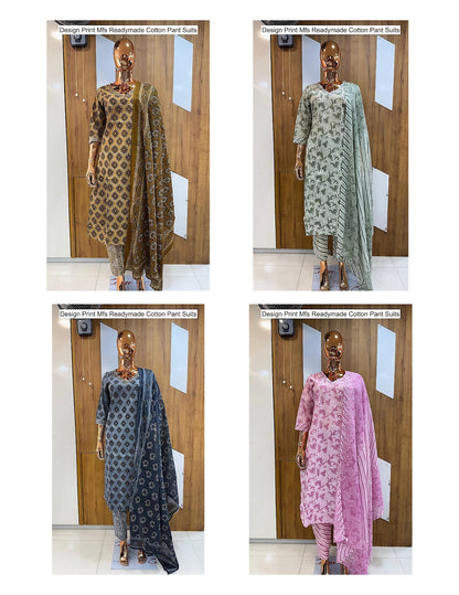 Design Print Mfs Readymade Cotton Pant Suits Manufacturer