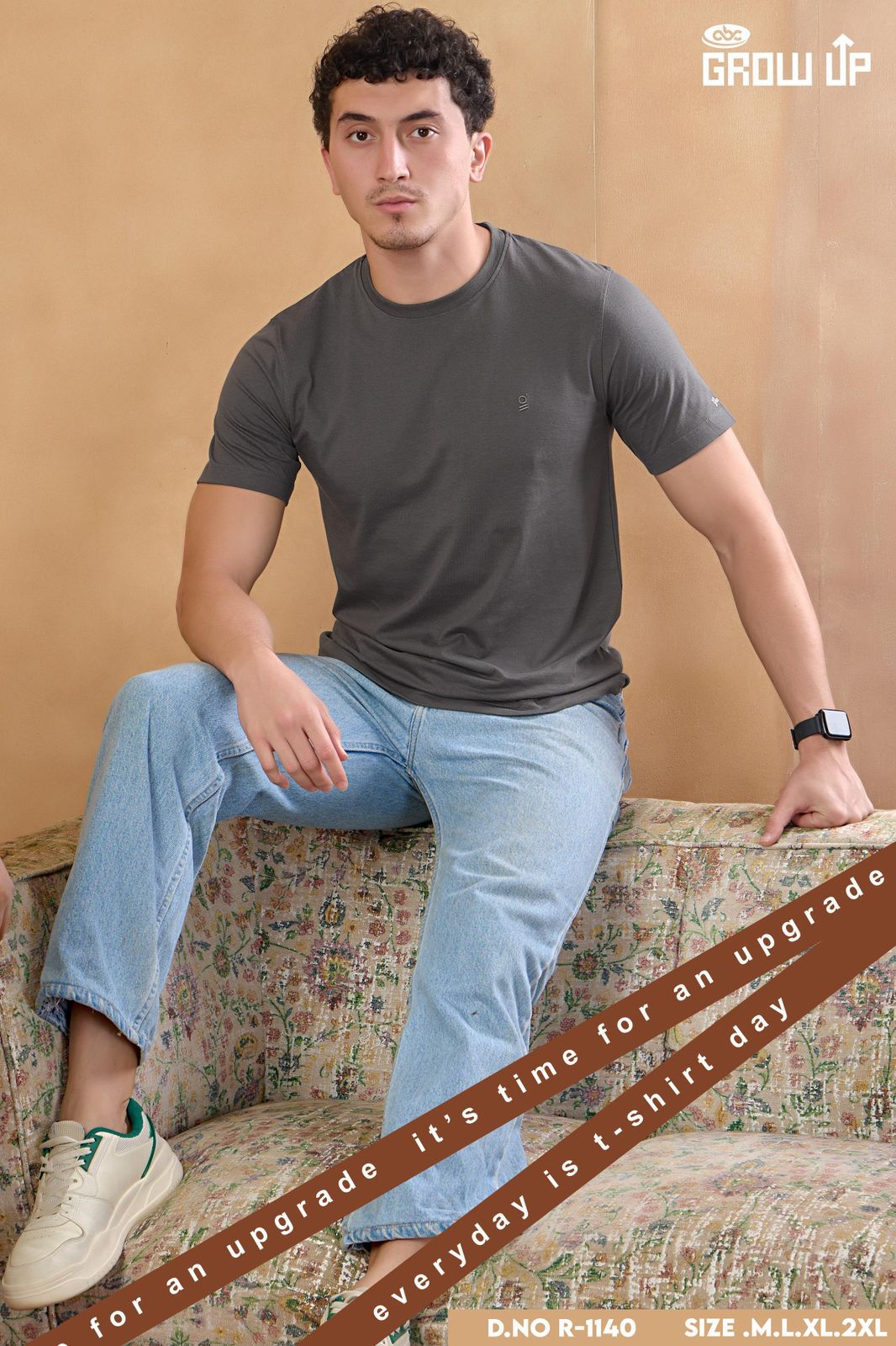 Design R 1140 Growup Biowash Mens Tshirts Wholesaler Ahmedabad
