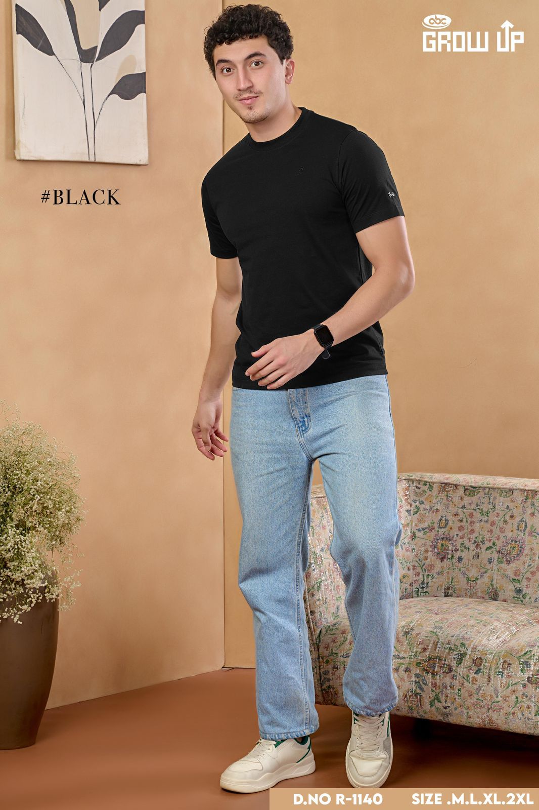 Design R 1140 Growup Biowash Mens Tshirts Wholesaler Ahmedabad