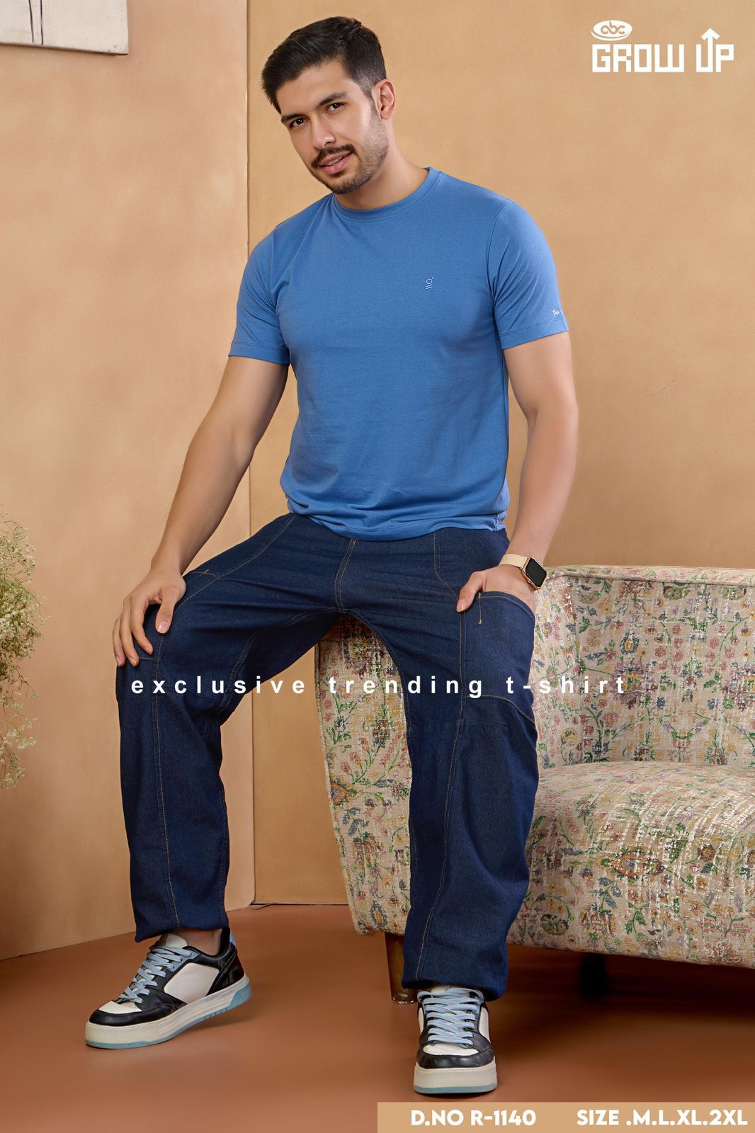 Design R 1140 Growup Biowash Mens Tshirts Wholesaler Ahmedabad