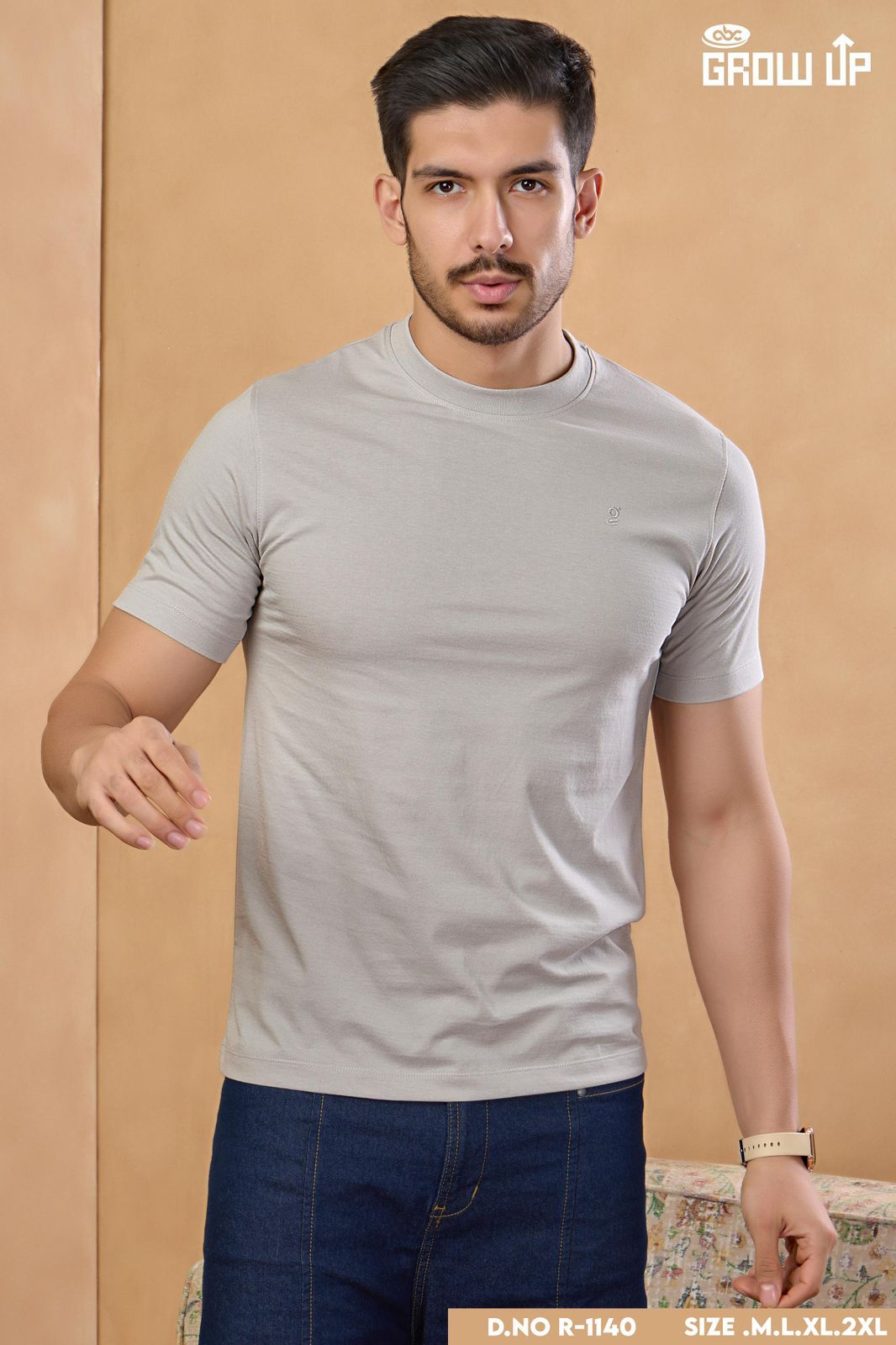 Design R 1140 Growup Biowash Mens Tshirts Wholesaler Ahmedabad