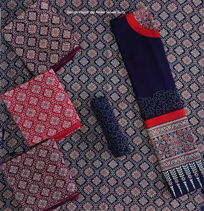 Design Rayon Jay Ambe Salwar Suits Exporter India