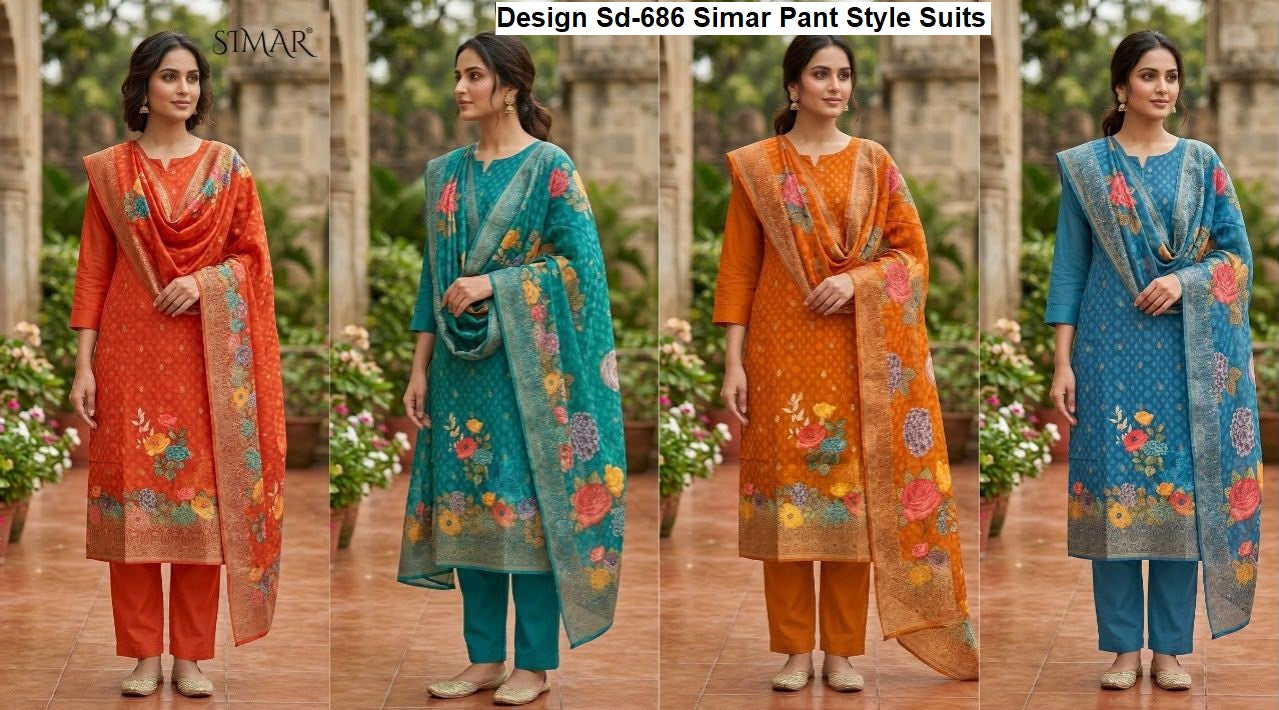 Design Sd-686 Simar Viscose Jacquard Pant Style Suits Supplier