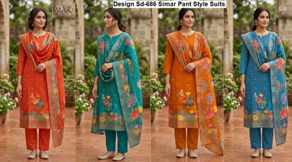 Design Sd-686 Simar Viscose Jacquard Pant Style Suits Supplier