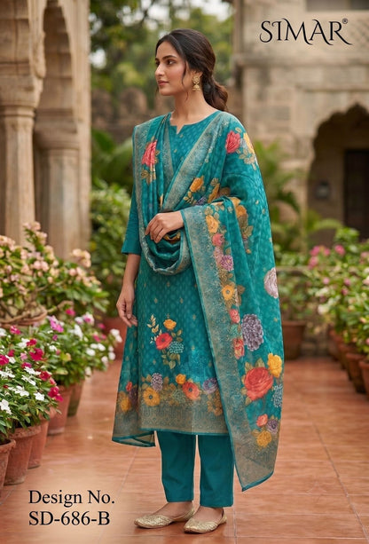 Design Sd-686 Simar Viscose Jacquard Pant Style Suits Supplier