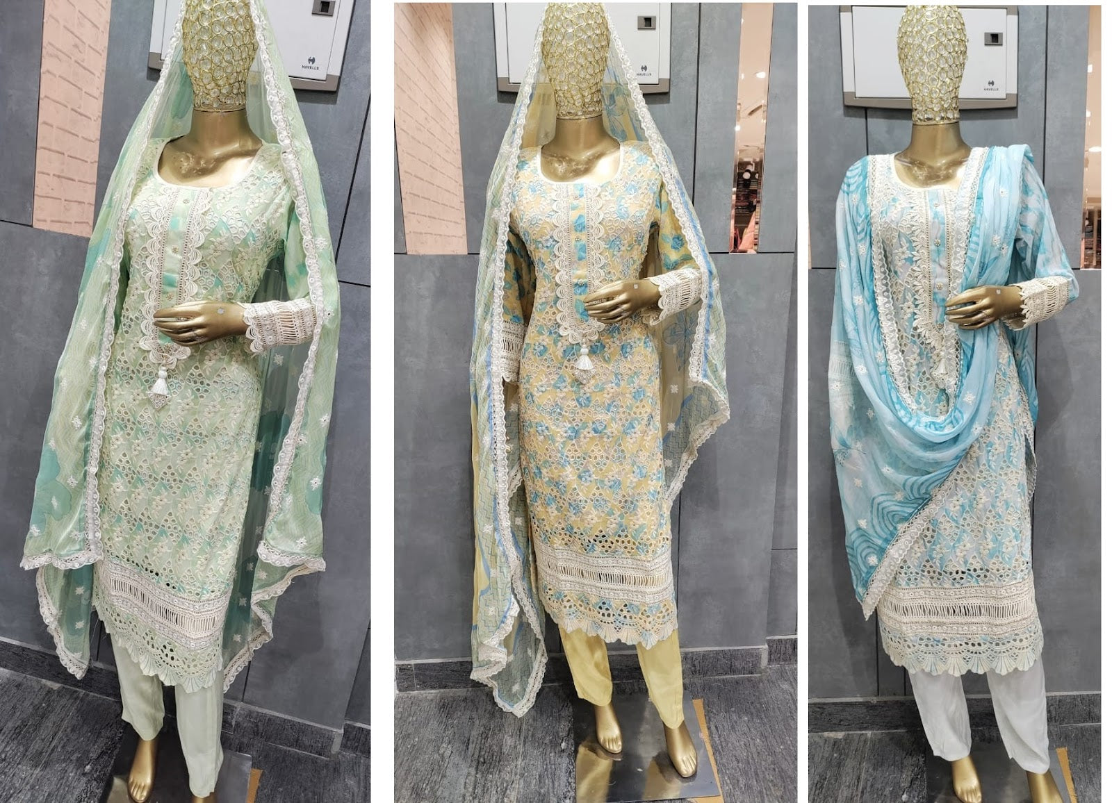 Design Shifli Georgette Amba Readymade Pant Style Suits Wholesale Price