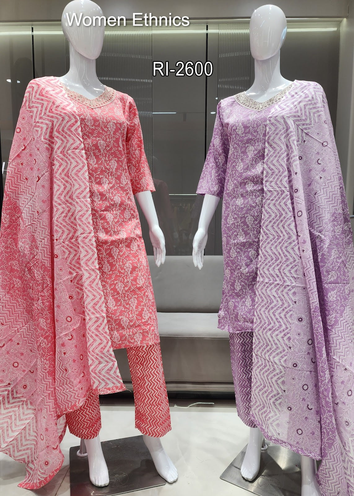 डिज़ाइन बुधवार महिला एथनिक्स रेडीमेड कॉटन पैंट सूट आपूर्तिकर्ता