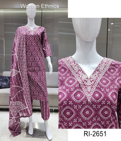 डिज़ाइन बुधवार महिला एथनिक्स रेडीमेड कॉटन पैंट सूट आपूर्तिकर्ता