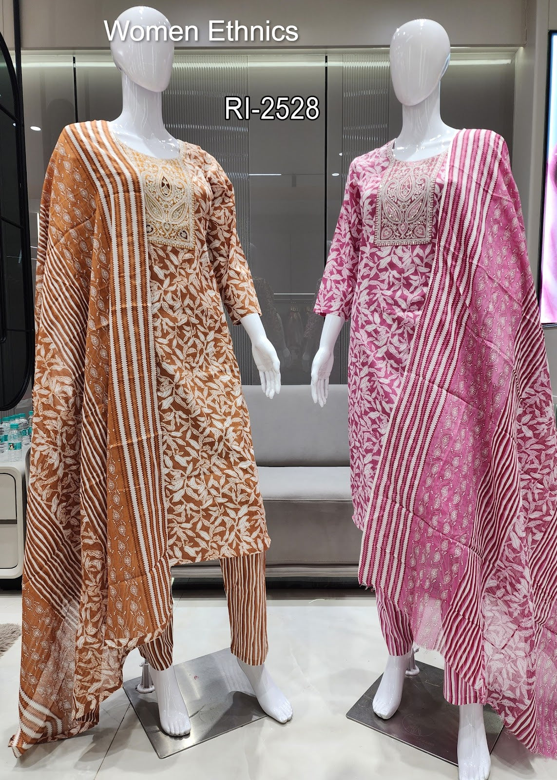 डिज़ाइन बुधवार महिला एथनिक्स रेडीमेड कॉटन पैंट सूट आपूर्तिकर्ता