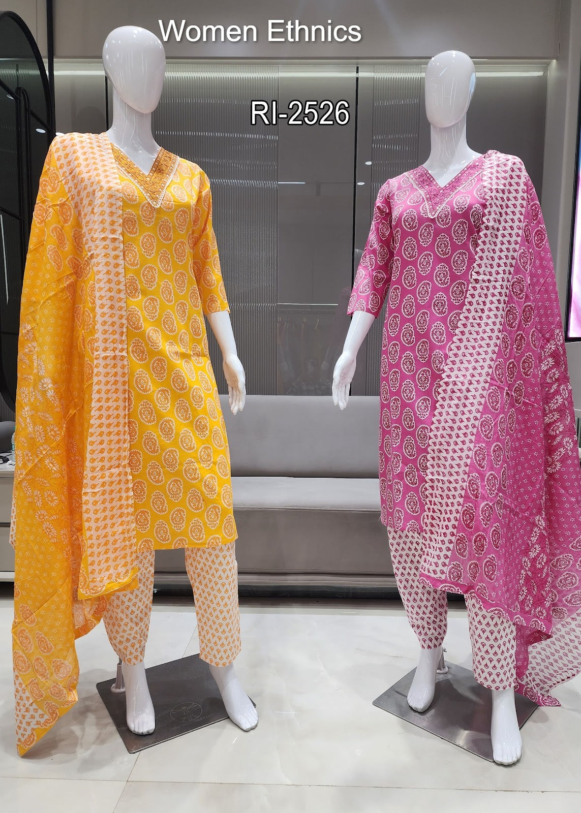 डिज़ाइन बुधवार महिला एथनिक्स रेडीमेड कॉटन पैंट सूट आपूर्तिकर्ता