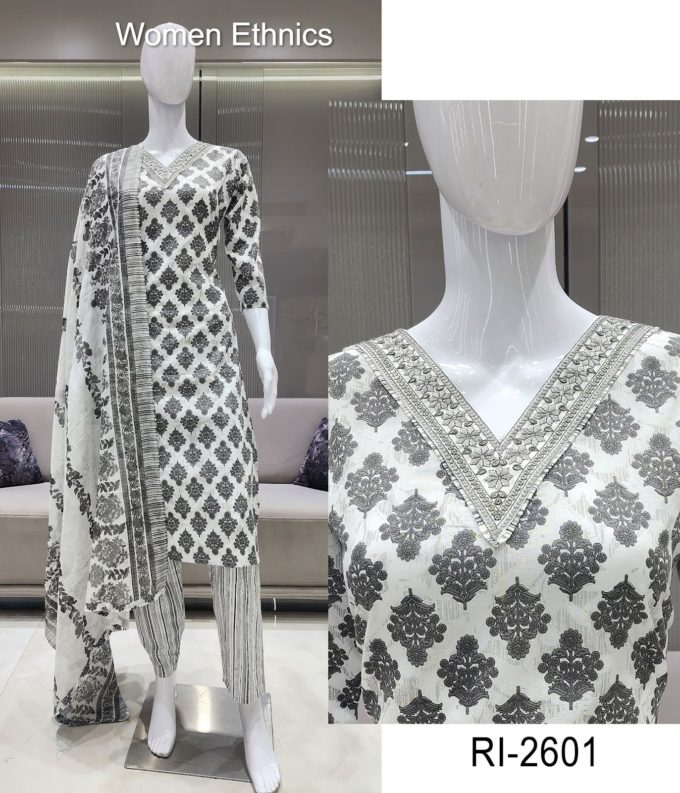 डिज़ाइन बुधवार महिला एथनिक्स रेडीमेड कॉटन पैंट सूट आपूर्तिकर्ता