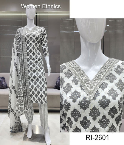 डिज़ाइन बुधवार महिला एथनिक्स रेडीमेड कॉटन पैंट सूट आपूर्तिकर्ता